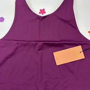 Girlfriend Collective Eggplant Skyline Dylan Tank Bra 5XL NWT
